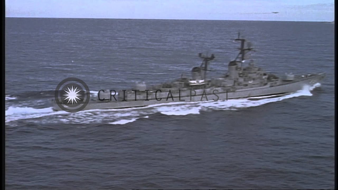 USS Destroyer Turner Joy 951 and USS aircraft carrier ship Constellation (CVA-64)...HD Stock Footage