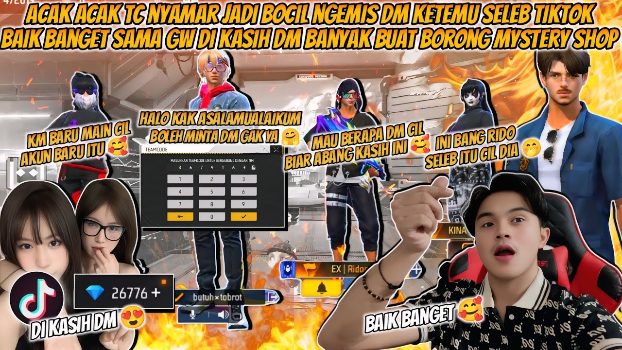 ACAK-ACAK TC NYAMAR JADI BOCIL NGEMIS DM KETEMU SELEB TIKTOK BAIK BANGET GW DI KASIH DM SAMA MEREKA!