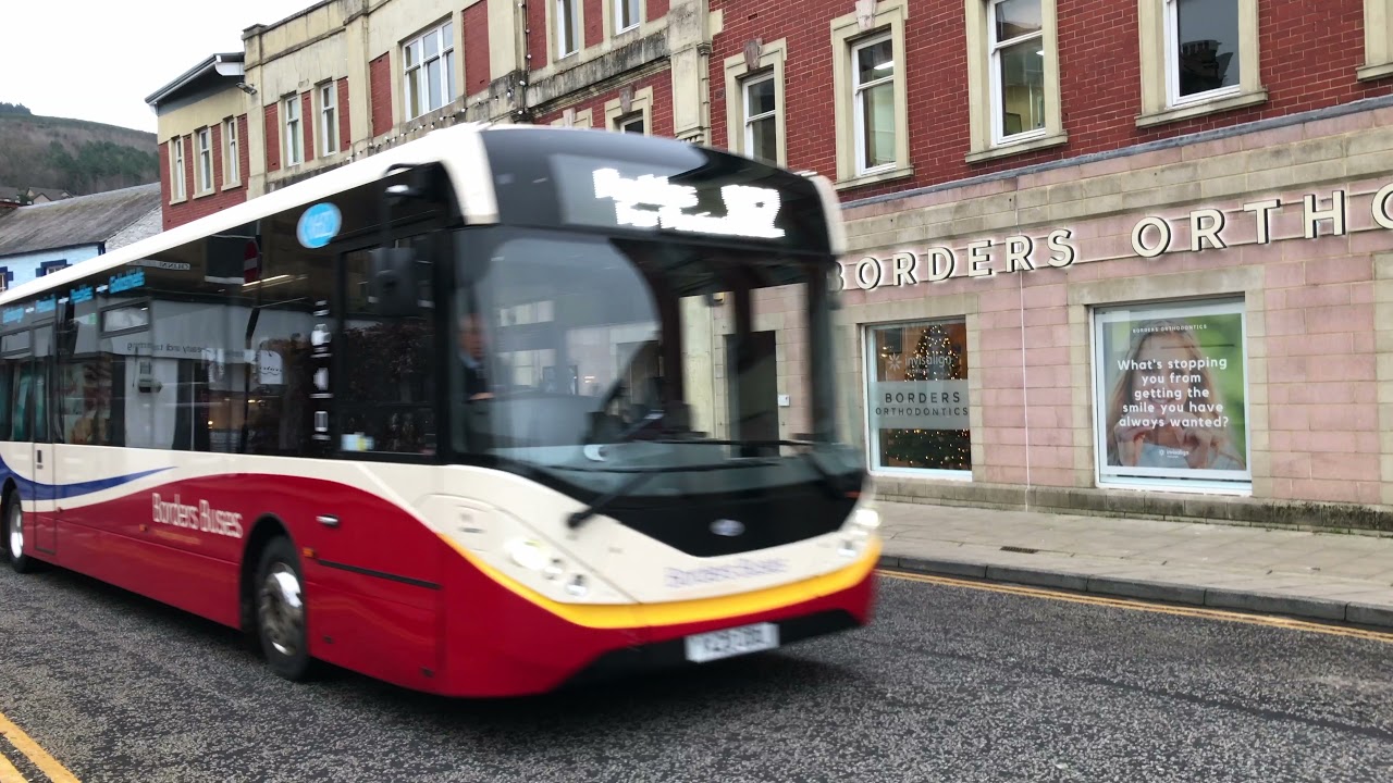 Borders Buses in Galashiels Scotland UK on 21-12-2021