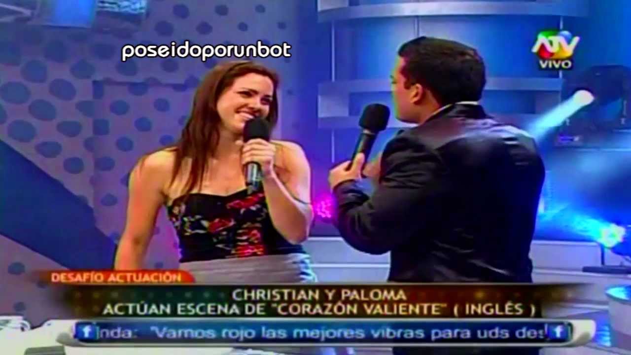 COMBATE: Paloma y Christian actuan hablando en ingles 05/11/12