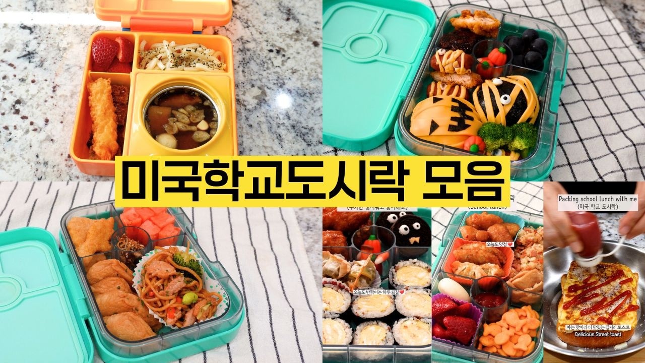 미국학교에  한식 싸가는 아이 🙏미국 학교 도시락 모음집  도시락 아이디어 #미국일상 #집밥 #도시락#lunchbox
