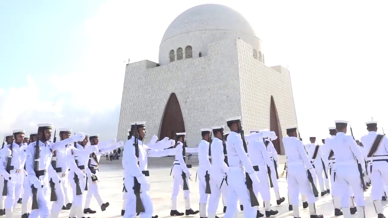 An impressive Guard Mounting Ceremony was held at mausoleum of Quaid-e-Azam Muhammad Ali Jinnah