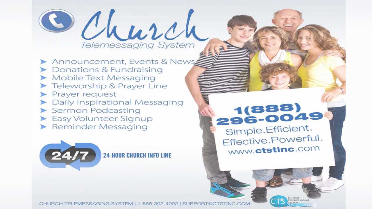 Church Telemessaging System - Deliver Powerful Messages and Announcements to Members