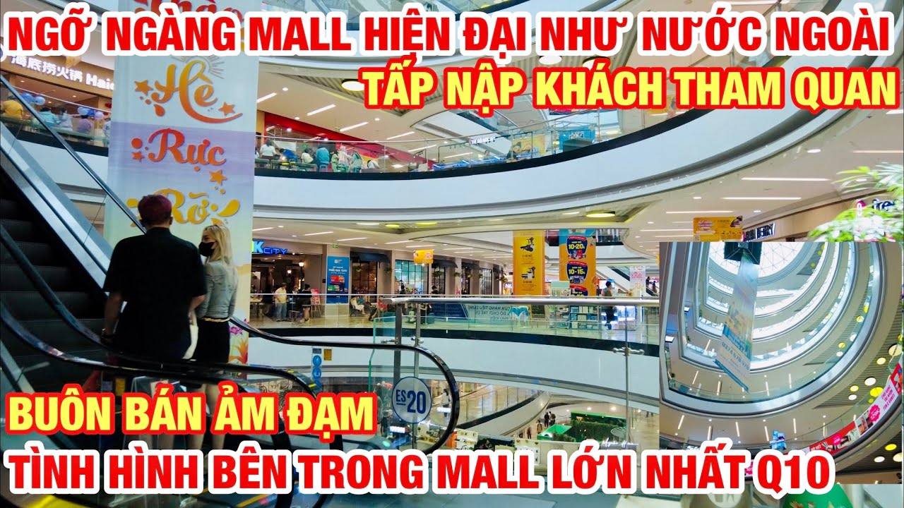 NGỠ NGÀNG MALL LỚN HIỆN ĐẠI NHƯ NƯỚC NGOÀI I TẤP NẬP KHÁCH ĐẾN THAM QUAN NHIỀU THƯƠNG HIỆU NỔI TIẾNG