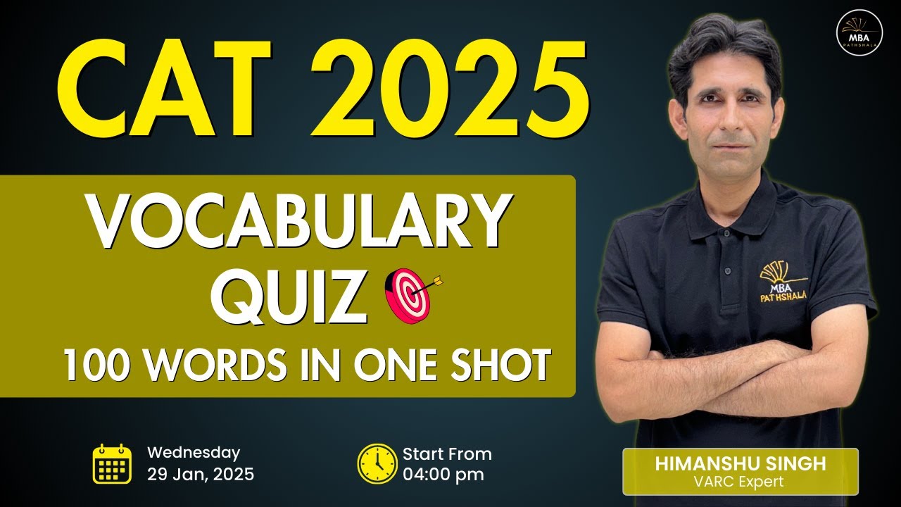 CAT 2025 | Vocabulary Quiz  | Himanshu Sir | #cat2025  @MBA_Pathshala