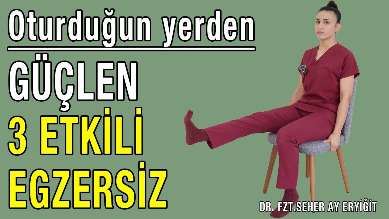 Oturarak Kalça ve Bacak Güçlendirme | 3 Kolay Hareket #aktifizyo #fiziktedavi #dizağrısı