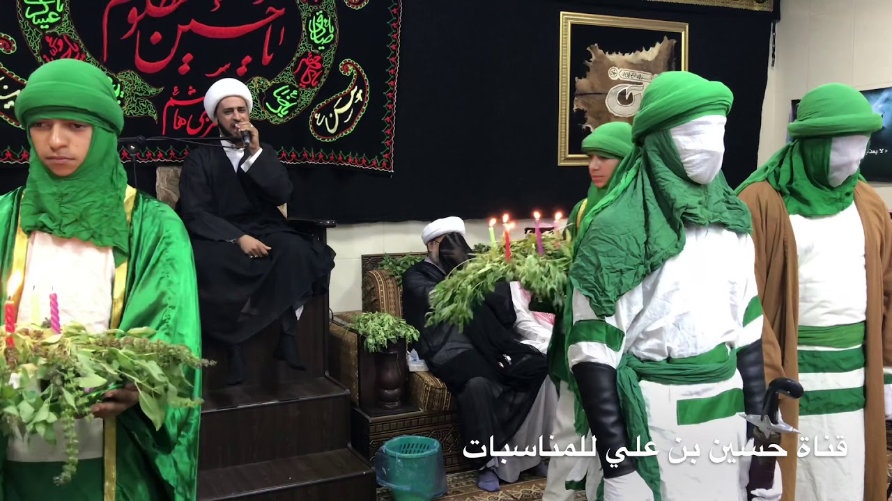 حسينية باب الحوائج عليه السلام بالقديح تجسد زفة القاسم (ع) بمشهد أدمى قلوب المستمعى
