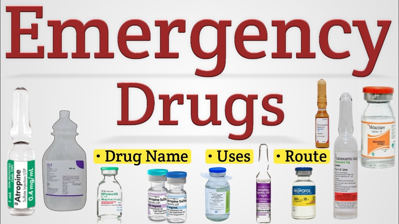 Emergency drugs // Emergency drugs list and uses