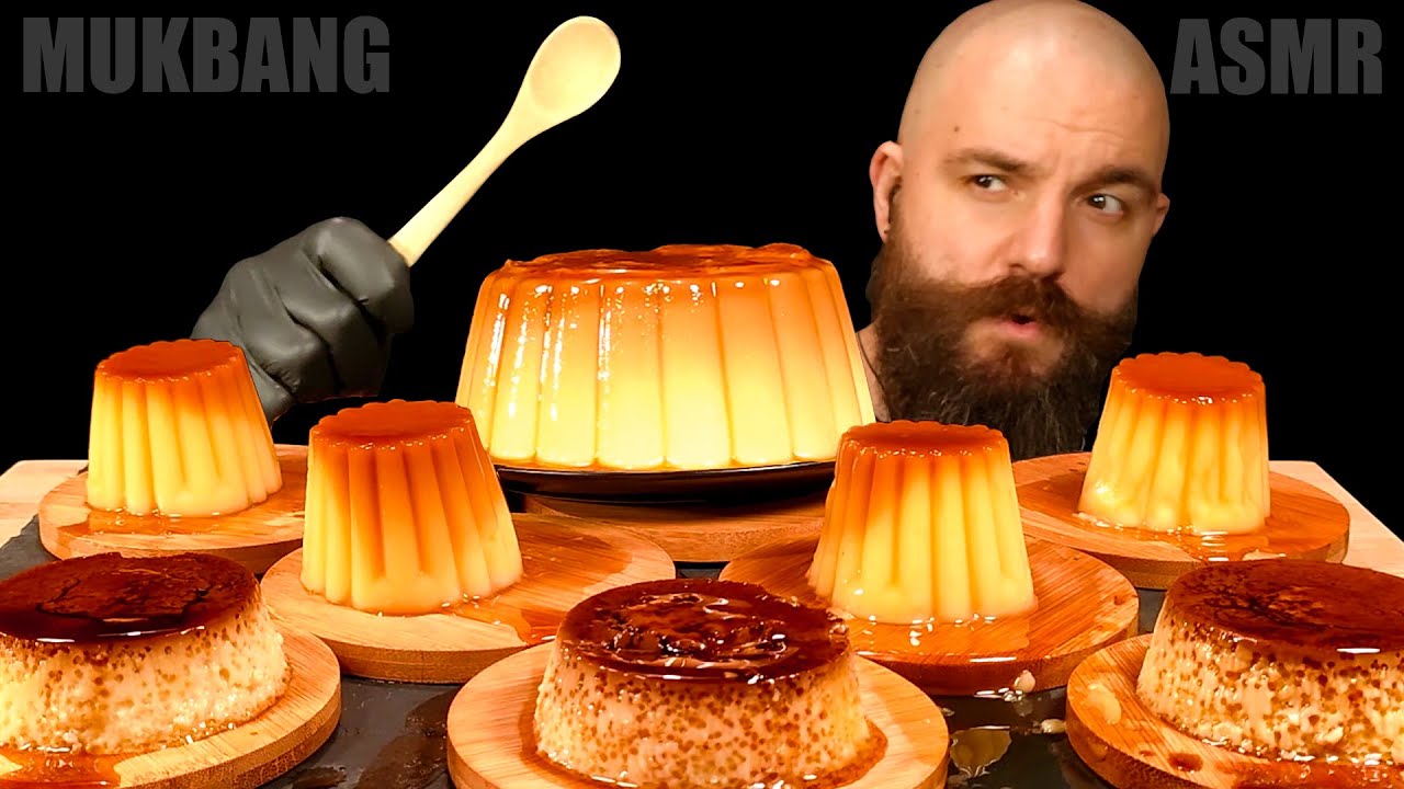 ASMR Mukbang | Creme Caramels Flan | No talking #ragnarokasmr