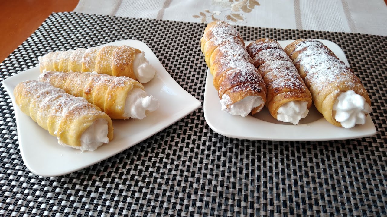 Старый рецепт вкусных трубочек с лимонным кремом