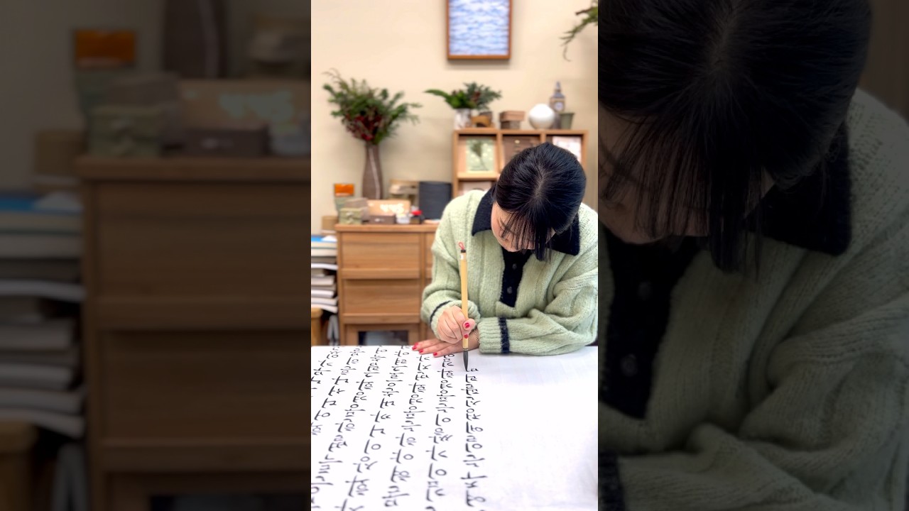 별샘 한글서예 궁체 국전지쓰기 글멍 #서예 #koreancalligraphy #캘리그라피 #calligraphy #궁체 #한글서예