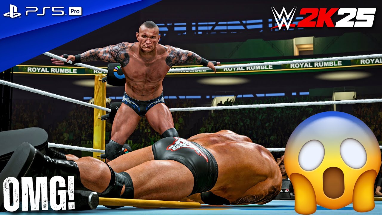 WWE 2K25 — Рэнди Ортон против Рока — Матч без правил на Королевской битве | PS5 Pro [4K60]