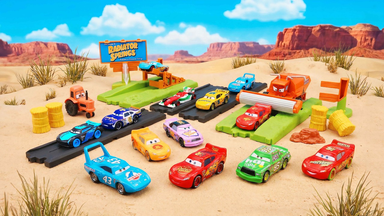 Disney Pixar Cars Unboxing Review | Mattel Disney Pixar Cars Glow Racers Playset ✨🚗
