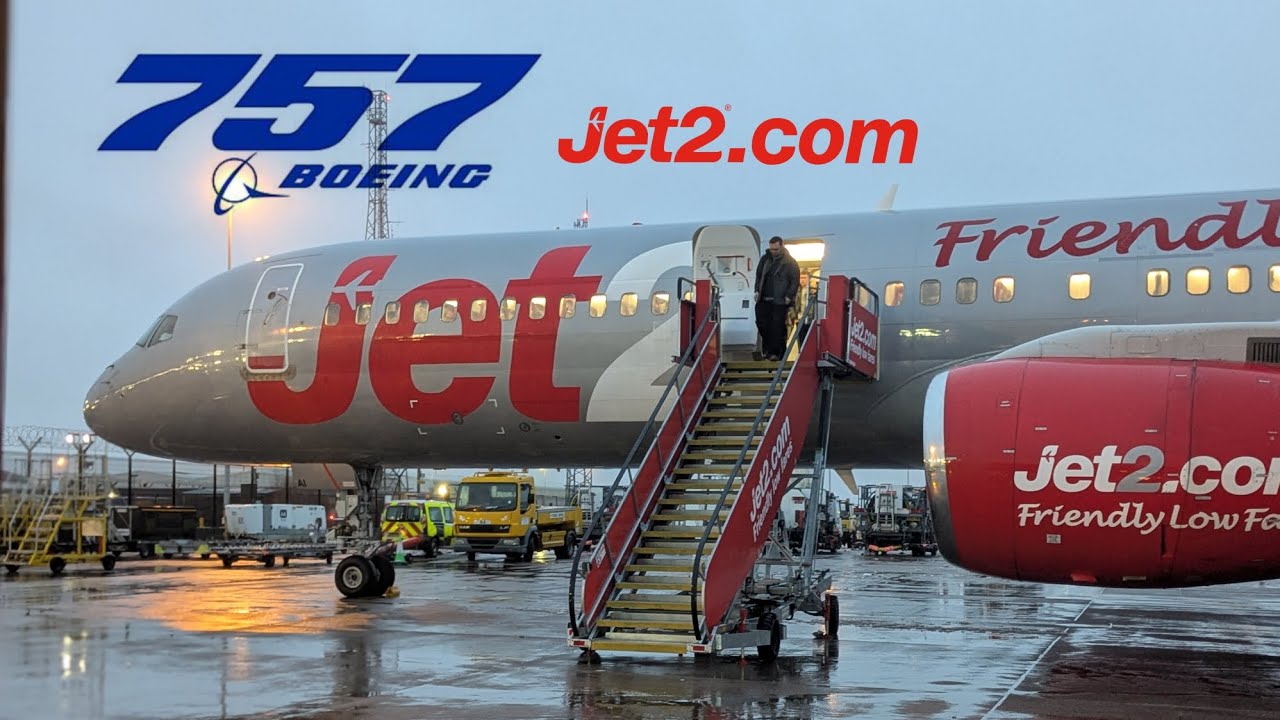 One final time. The LAST EVER Jet2 Boeing 757-200 *full flight* Genevè to Manchester