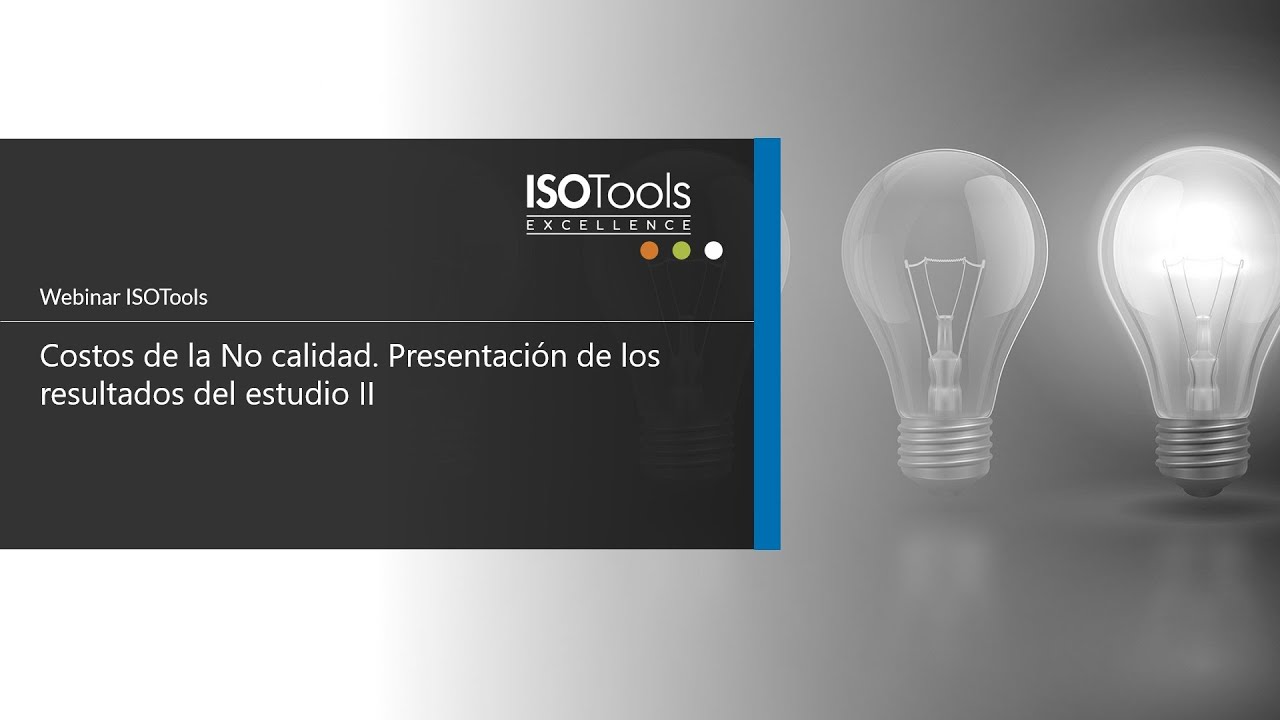 Webinar ISOTools  Costos de la No calidad  Presentación de los resultados del estudio II
