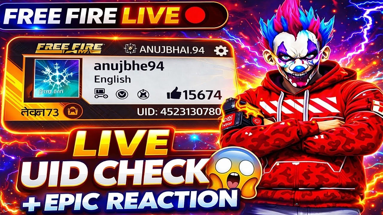 🔴 FREE FIRE LIVE – CUSTOM ROOM + UID CHECK 🔥 REACTION #freefire #freefirelive #freefireshorts