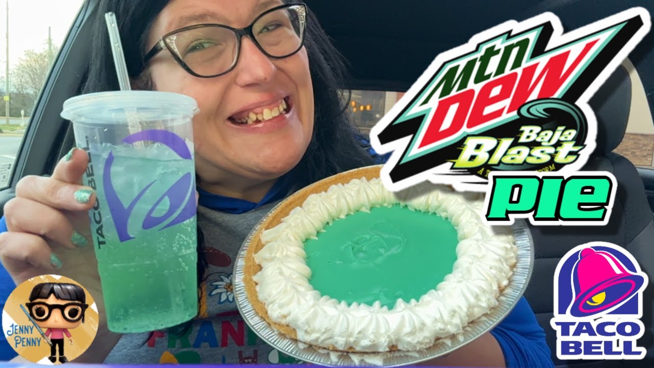 Неоново-зелёный пирог! Попробую пирог Mountain Dew Baja Blast от Taco Bell!