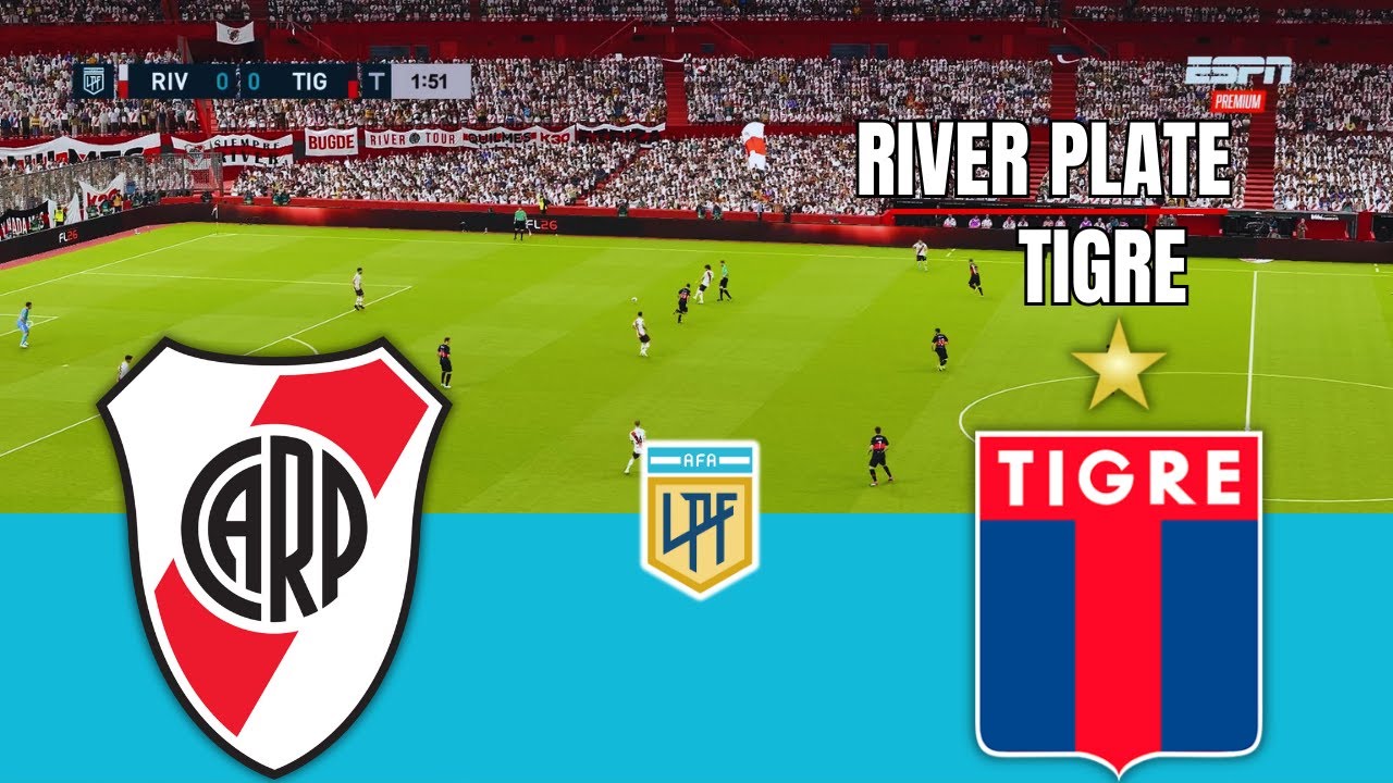 RIVER PLATE vs TIGRE Liga Profesional 2026 Full Match Simulation/Prediction PES 26 Gameplay