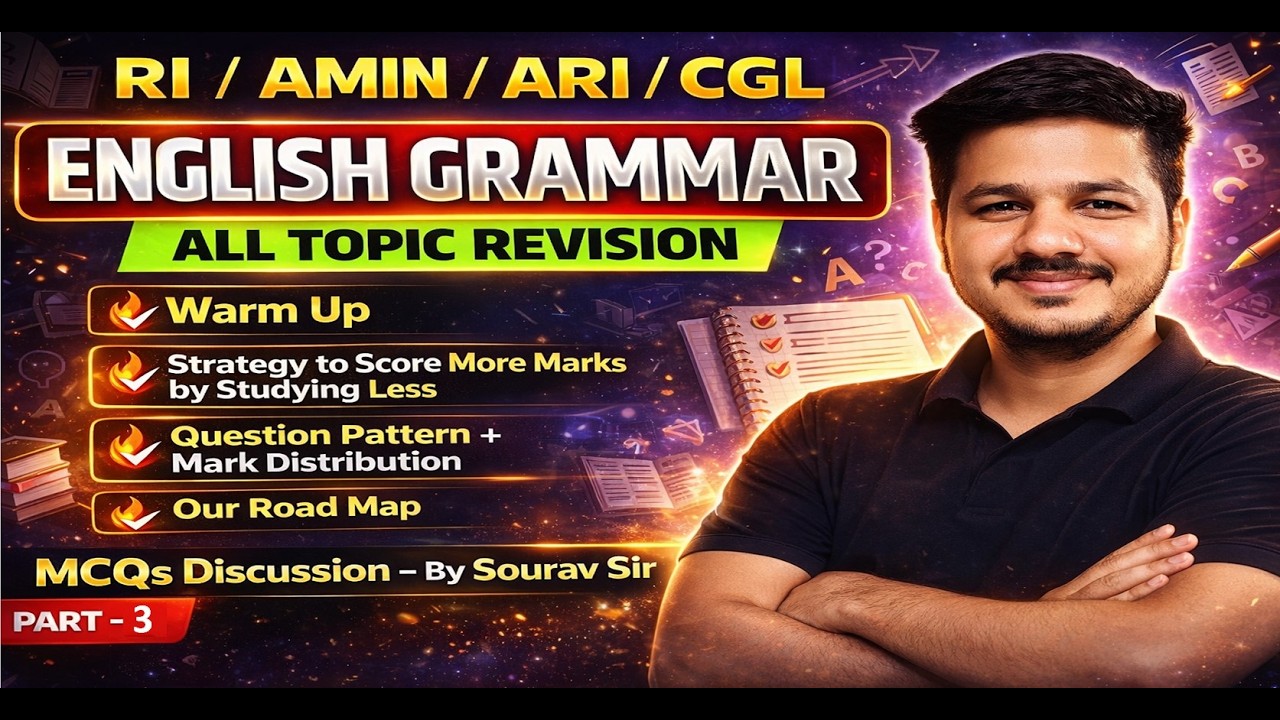 English Grammar Part-3 _ All Topic Questions Revision _ RI AMIN Mains 2026 #englishgrammar