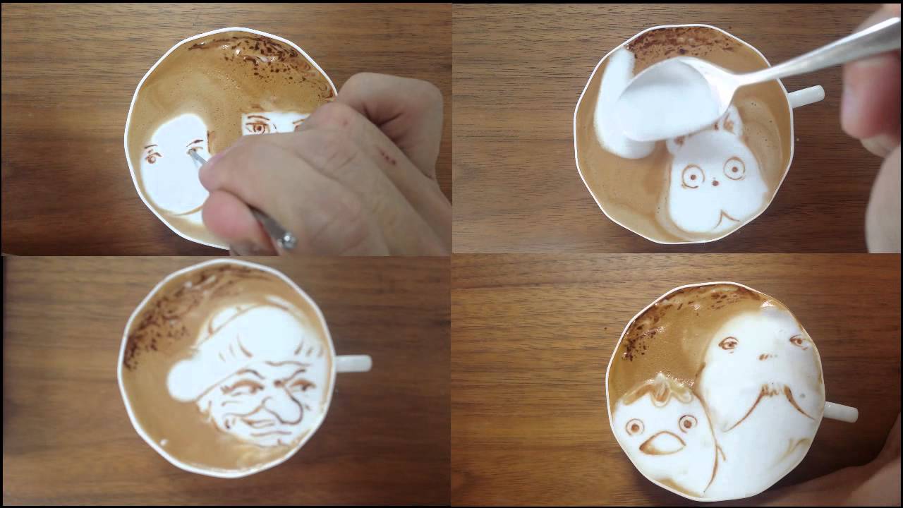 本日の暇カプチーノ、『千と千尋の神隠し』。 ラテアート ジブリ Latteart　Spirited Away