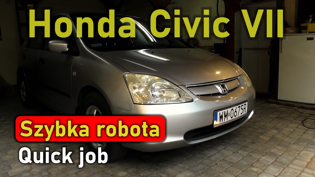 Honda Civic VII Spark plugs replacement Wymiana świec zapłonowych