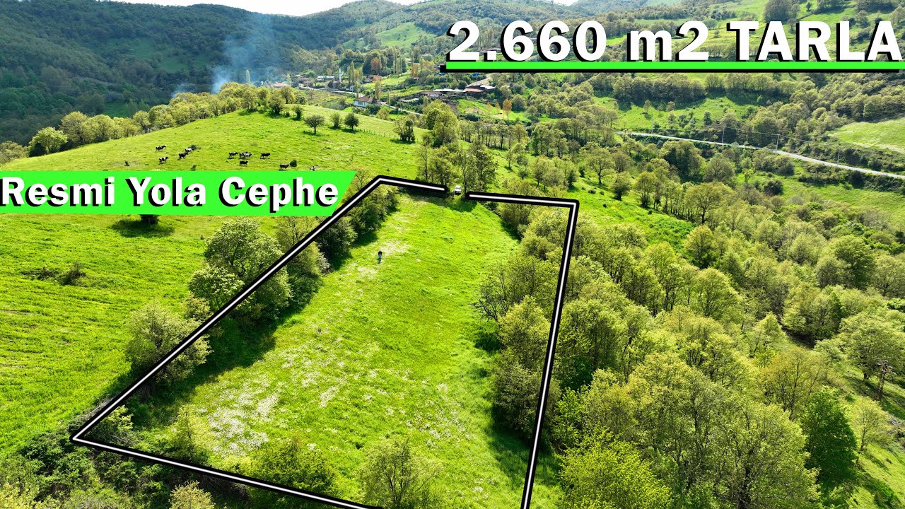 1409- SATILDI! Gönen'de Resmi Yola Cephe 2.660 m2 Köyün Yanında Harika Tarla