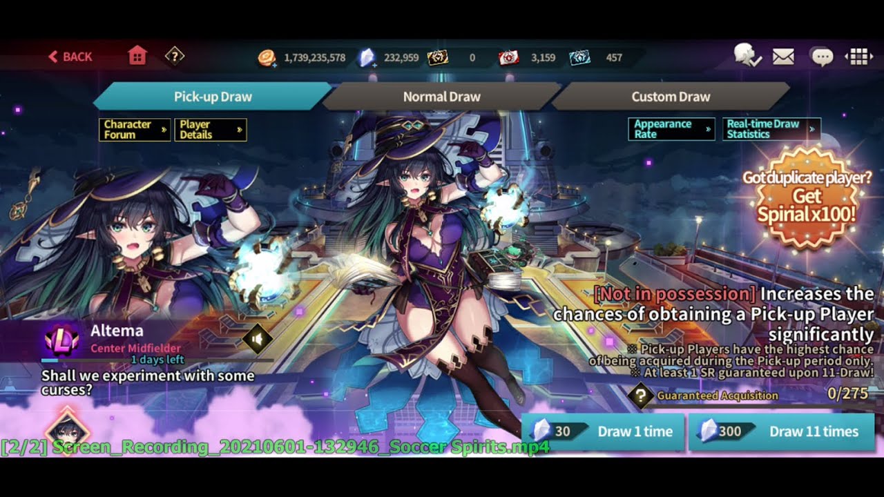 (Draws) New Legendary Altema (Whirlwind) #1 Cancer Legend of 2021 + Character Comments, Stone Build