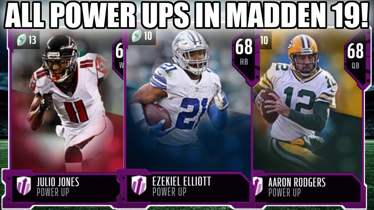 ALL POWER UP CARDS IN MADDEN 19! EVERY TEAMS POWER UPS! | MADDEN 19 ULTIMATE TEAM