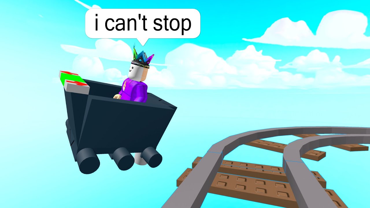 Used FAST SPEED Cart BUT Can't STOP in Roblox Cart Ride
