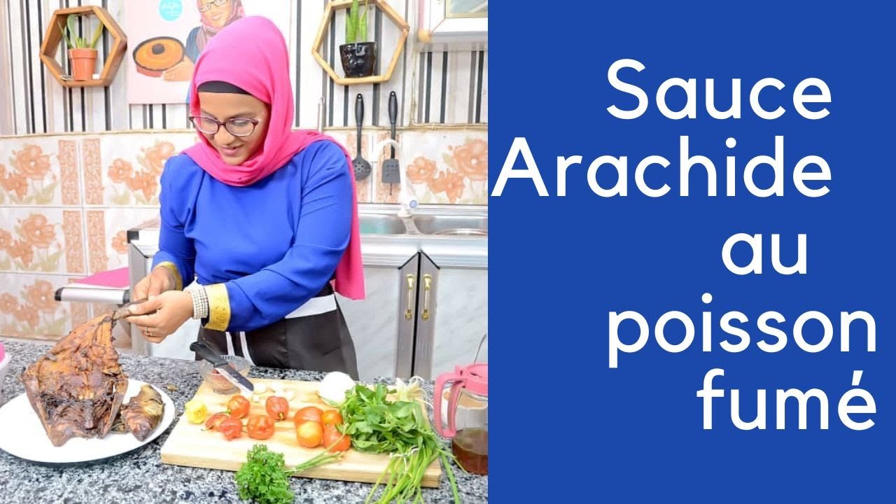 Sauce arachide au poisson fumé