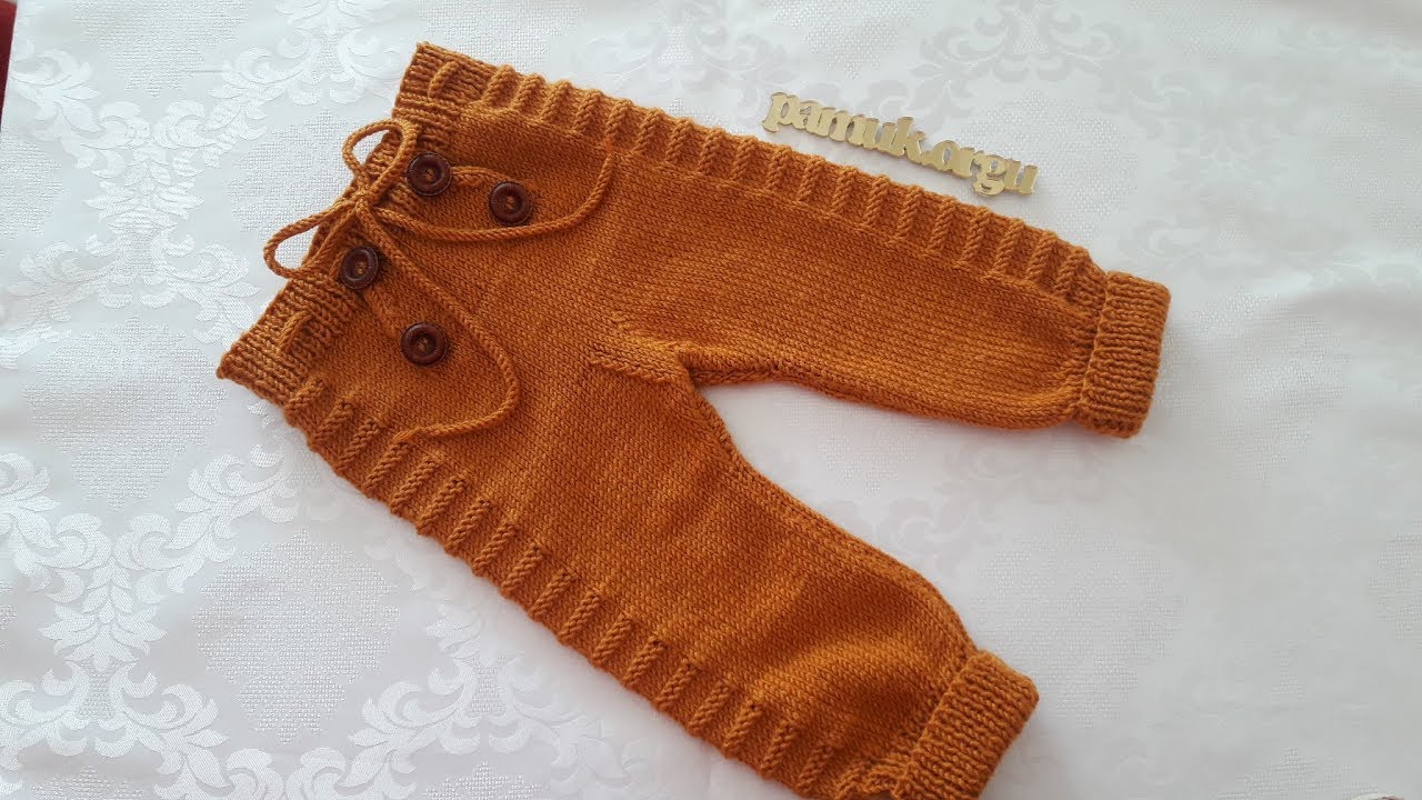 Örgü pantalon yapılışı
