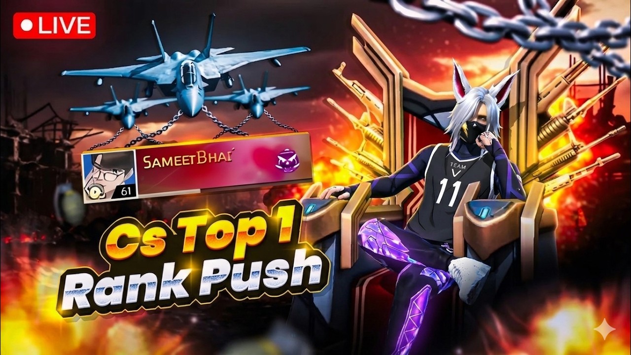 New Season 37 In CS RANK PUSH ✅ Back To Back BOOYAH in GUN PARK Free fire Live 🥳