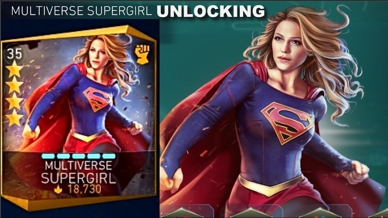Injustice 2 mobile 2.0 unlocking MULTIVERSE SUPERGIRL.Upgrade.Gameplay.how bad she is
