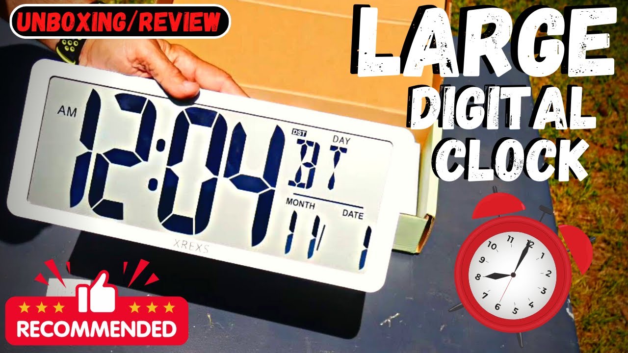 Large Digital Wall Clock with Backlight Amazon - Unboxing/Review
