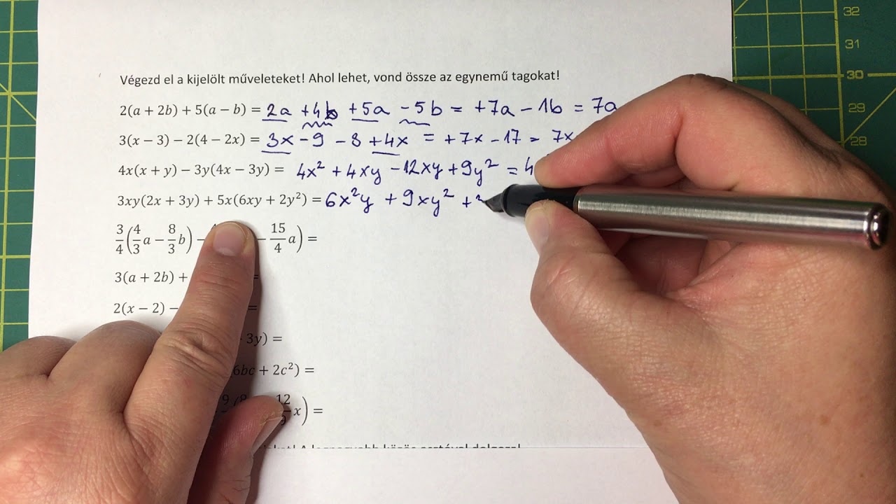 Beszorzás (összeggé alakítás) - algebra 03