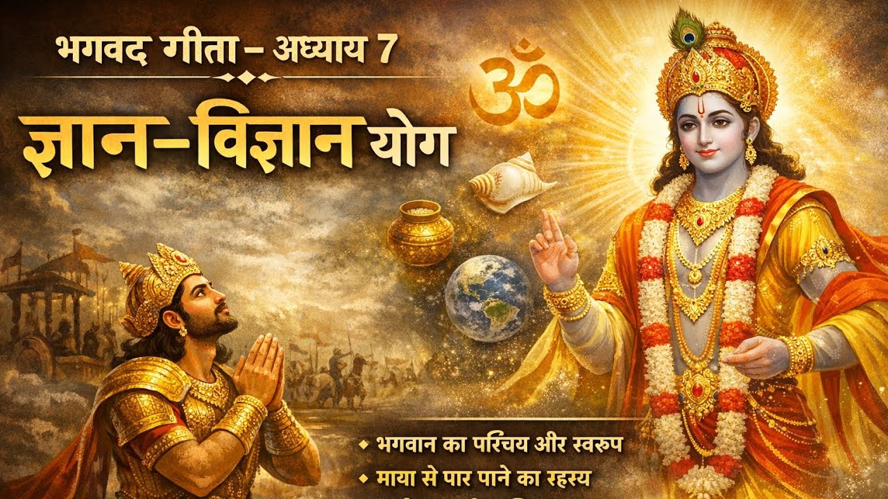 श्रीमद्भगवद्गीता अध्याय 7 | ज्ञान–विज्ञान योग | भगवान श्रीकृष्ण का परम रहस्य | Bhagavad Gita Adhyay 