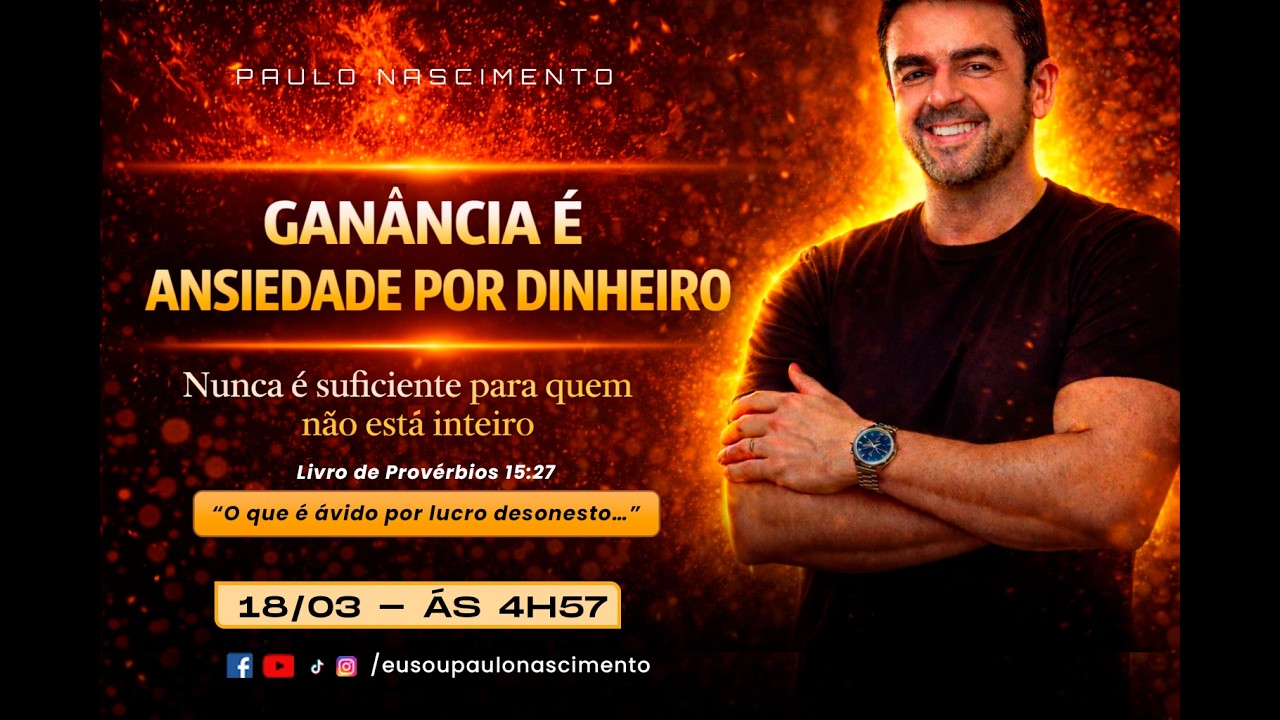 GANÂNCIA É ANSIEDADE POR DINHEIRO