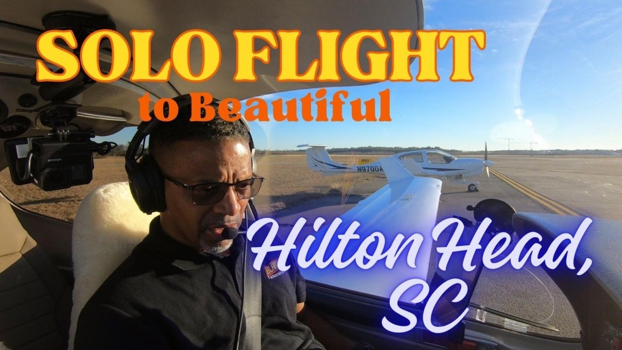 SOLO in a Diamond DA40 to Hilton Head &mdash; Smooth Skies & Coastal Views