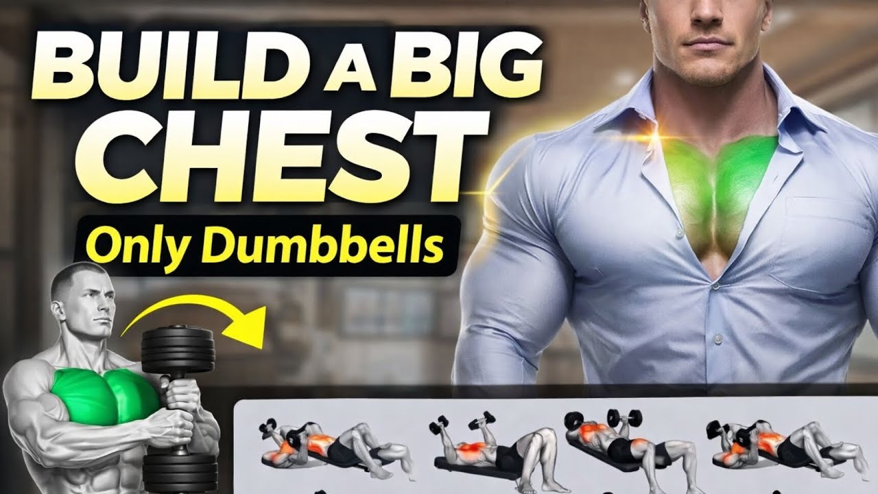 Build a BIG Chest With JUST Dumbbells | No Bench Needed