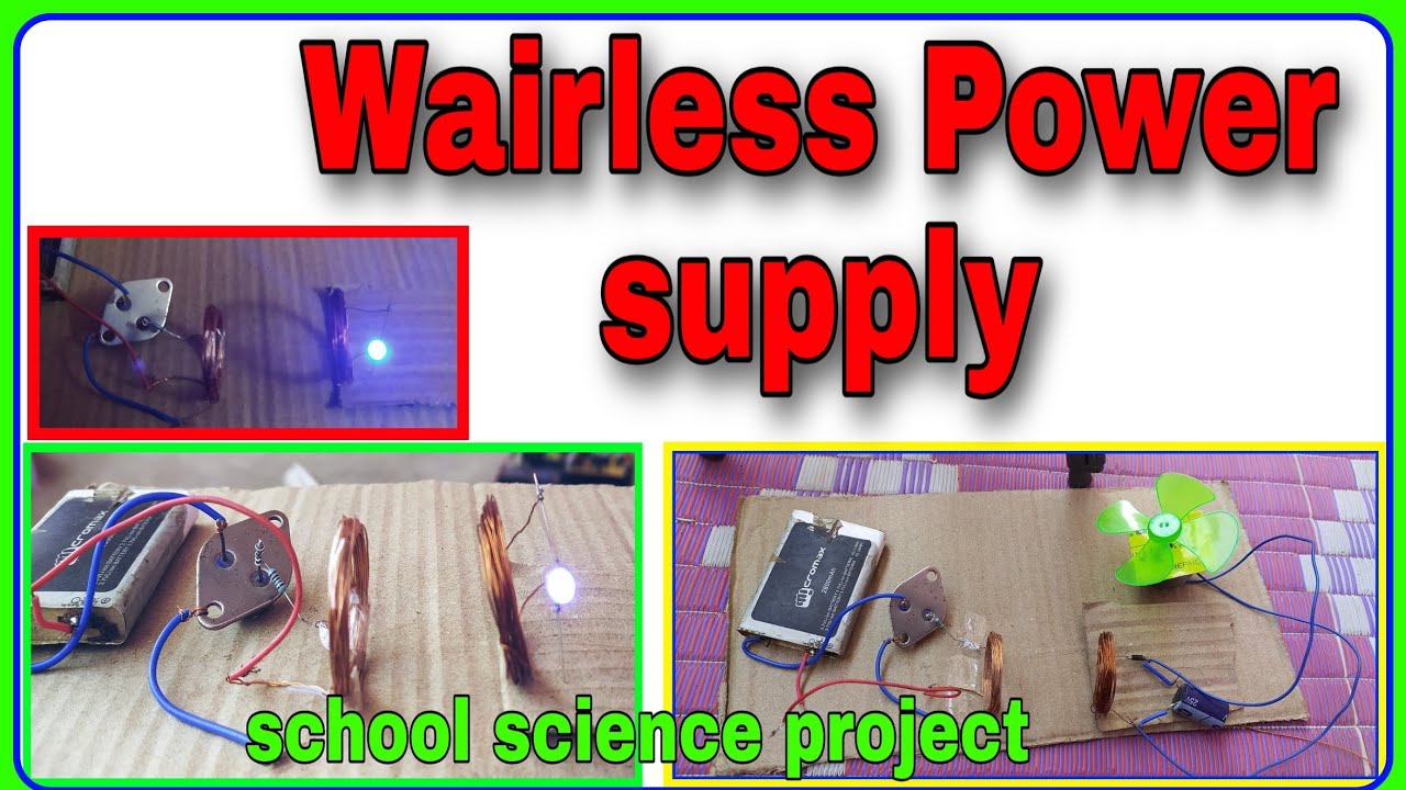 How to Make Wireless Power Supply | without wire voltage transfer, school science project,