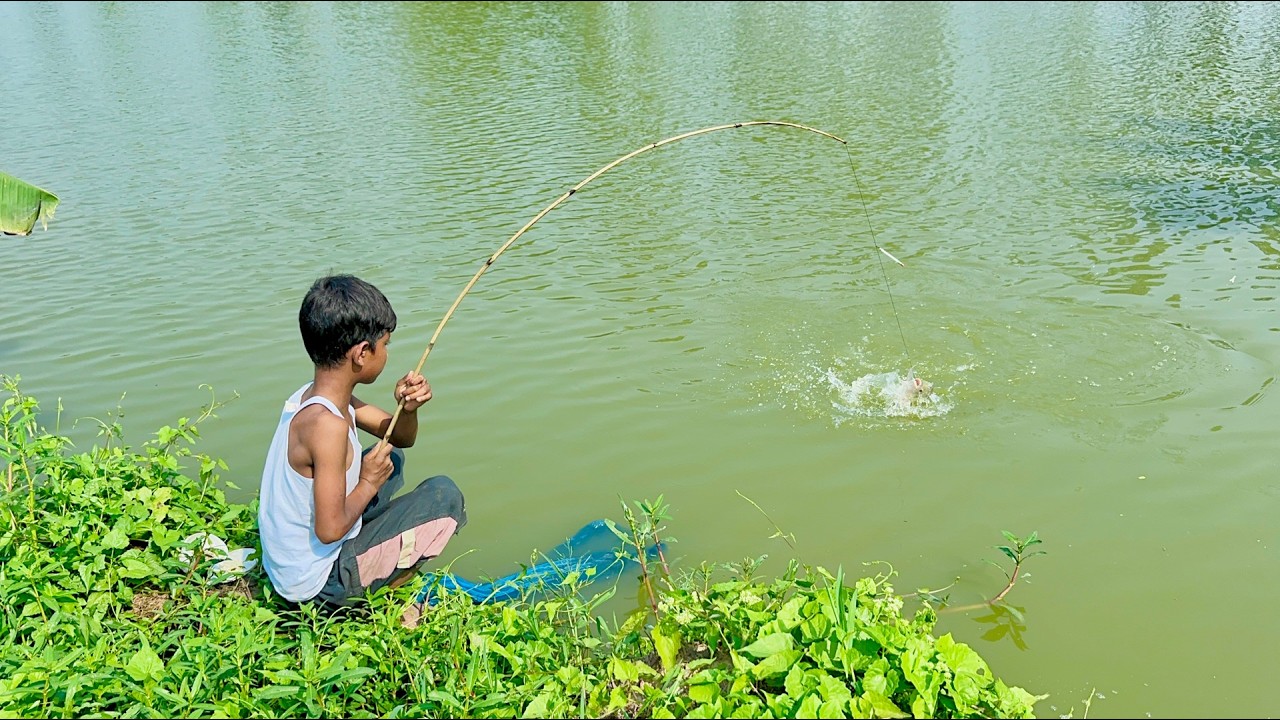 Amazing Fishing Video 2026 ✅I Traditional Hook Fishing in Village Smart By Fishing With Hook 🥰🥰