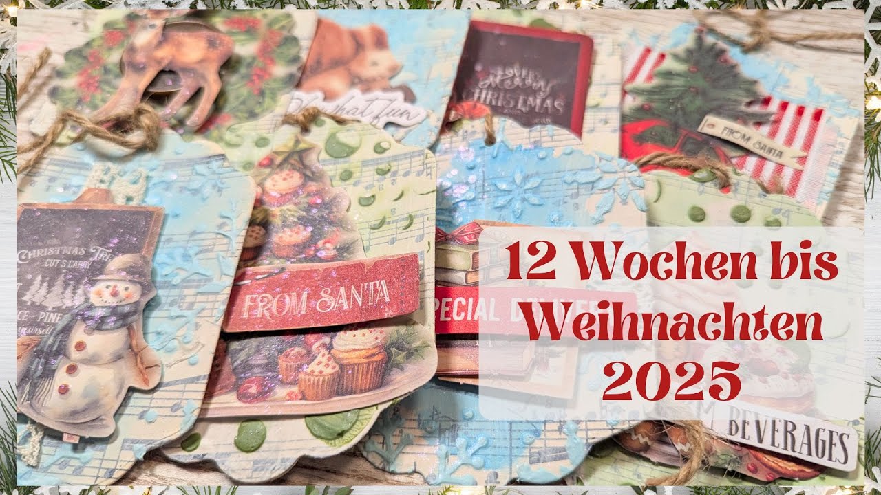Geschenkanhänger mit Die Cuts basteln I Basteln mit Luxe Paper Blöcken I Geschenke hübsch verpacken