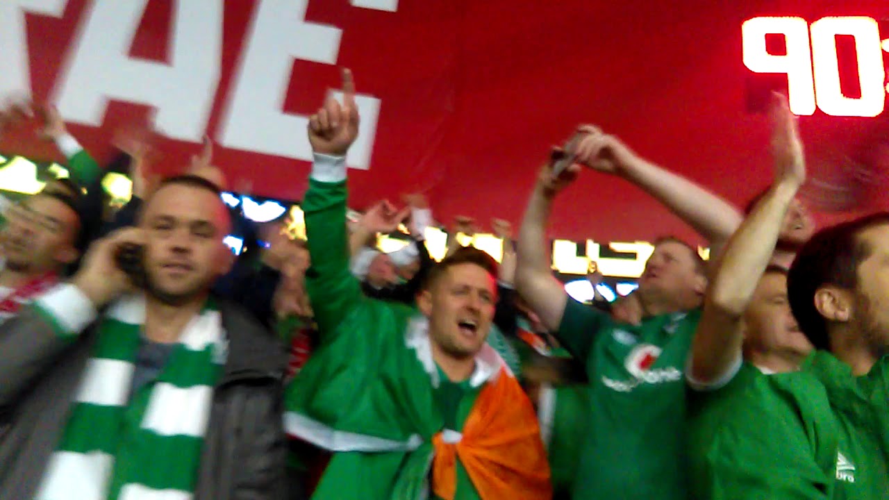 Come On Ye Boys in Green   Ireland Fans sing after beating Wales 9 Oct 2017