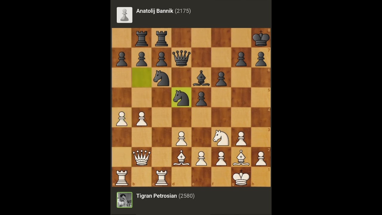 Tigran Petrosian vs Anatolij Bannik || URS Championship • Kiev - Ukraine, 1954.