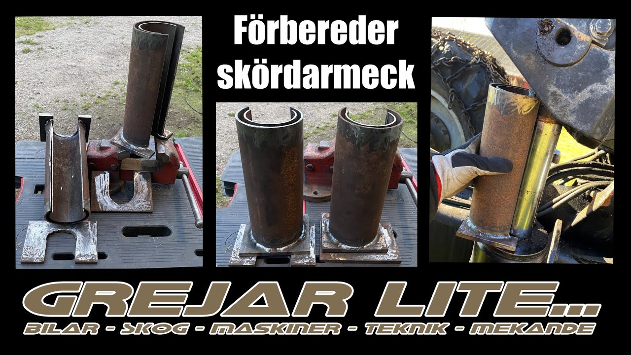 Förbereder skördarmeck! Sågar, kapar och svetsar!