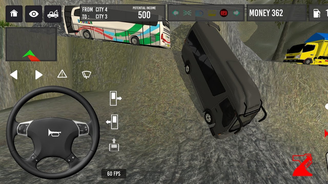 Mini Bus Simulator Indonesia Coach bus driving🚌 Bus Accident 😱,Euro bus simulator 2025 #busgames 