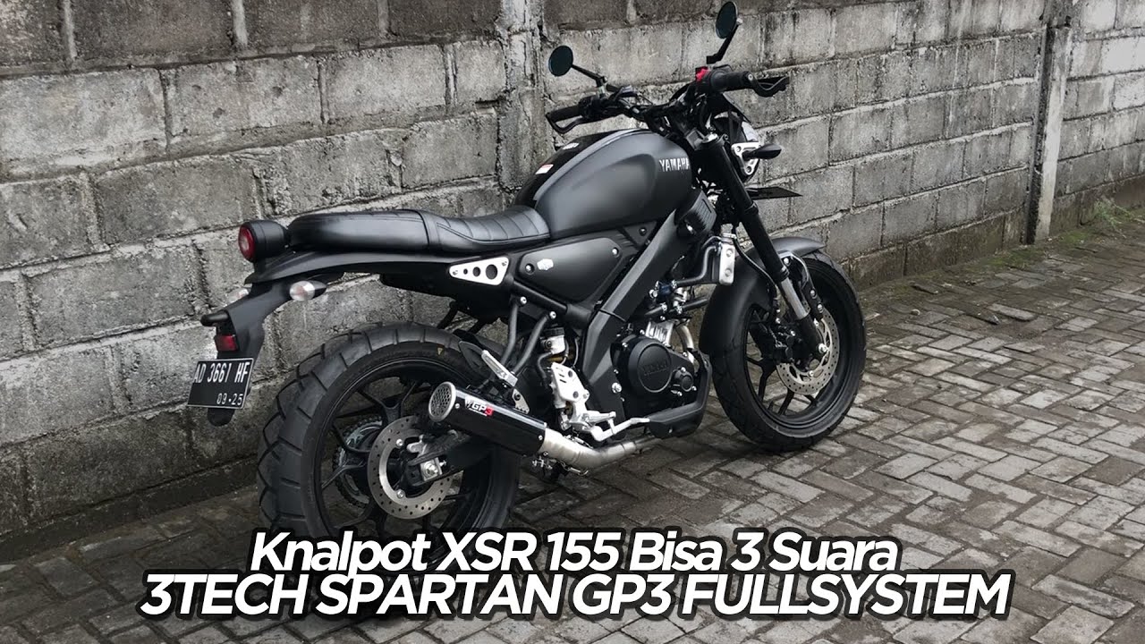 Knalpot 3 Suara Fullsystem Yamaha XSR 155 | 3Tech Spartan GP3