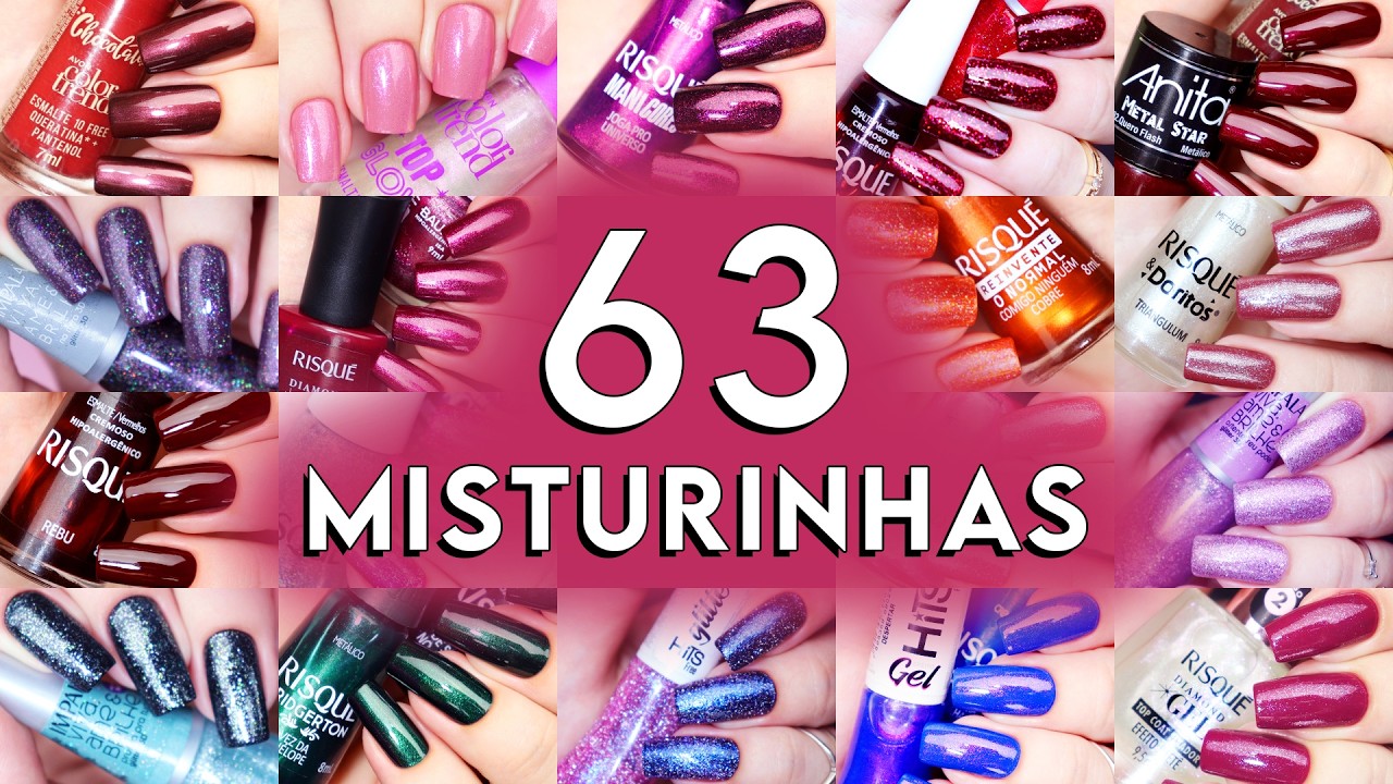 Todas MISTURINHAS DE ESMALTES do Ano de 2024 | Retrospectiva Esmalte e Cor por Gabriela Becker
