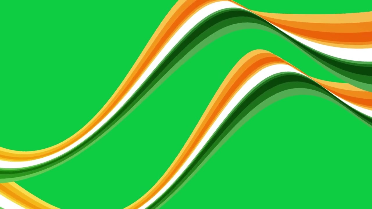 Creative Abstract Indian Tricolor Visual Animation | Green Screen