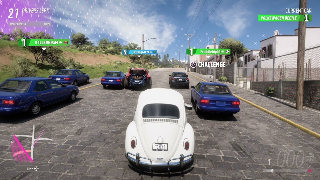 Forza Horizon 5 Eliminator Level 1 challenge.  Via host @Fastang444 Livestream 16th running.